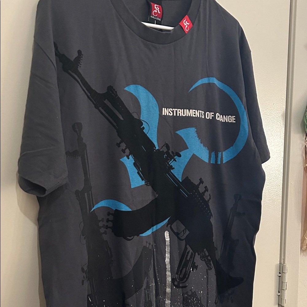 Instruments of Cange Gray and Blue Graphic Tee